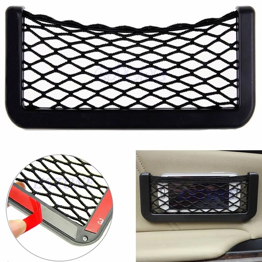

Unique Car Accessories Reticular Organizer Hanging Storage Box Bag For Cellphone