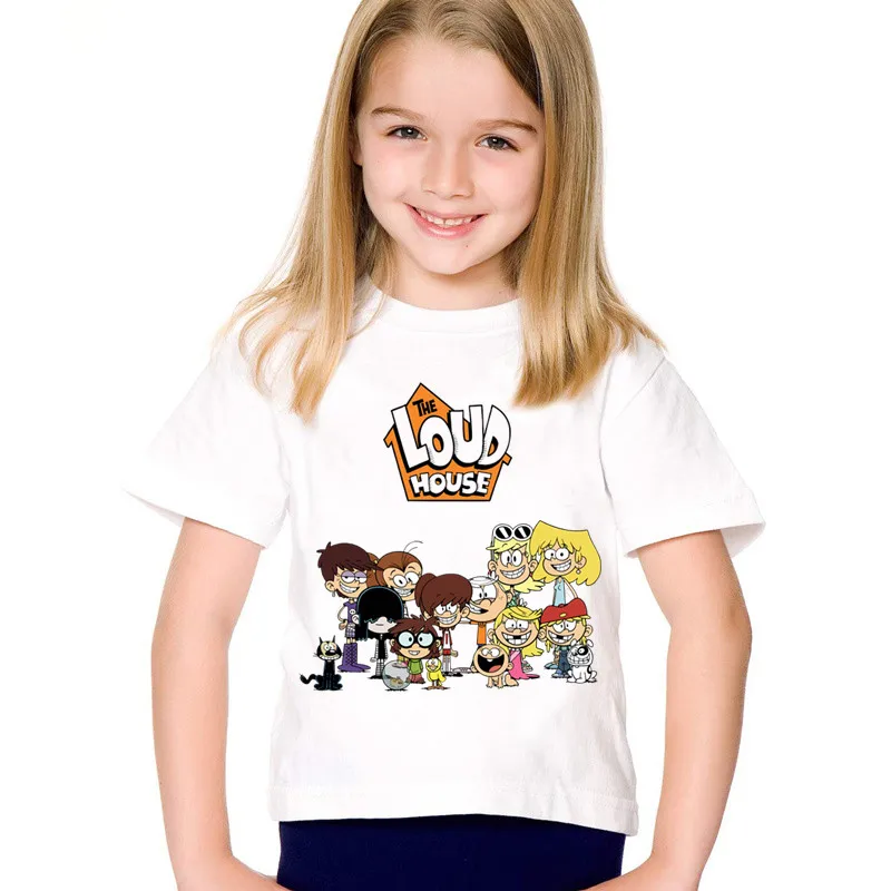 

Cute Cartoon Print The Loud House Children T-shirts Kids Summer Funny Short Sleeve T shirt Boys/Girls Tops Baby Clothing,HKP5157