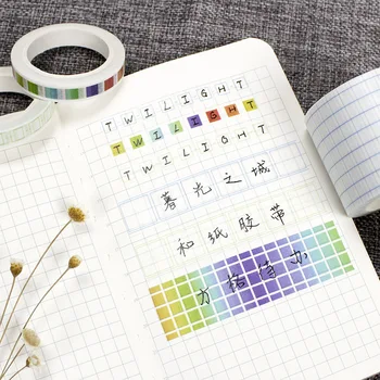 

1pcs Twilight and Paper Tape To-Do List Grid Stickers Japan and South Korea DIY Decorative Tape