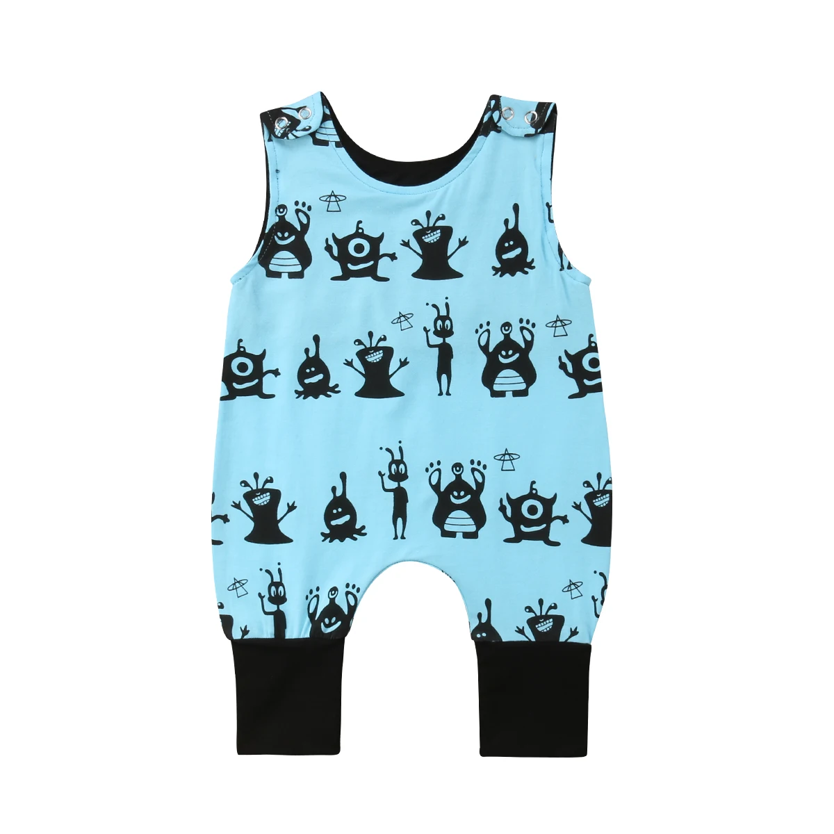 US Newborn Infant Kids Sleeveless Cartoon Baby Boys Girls Romper
