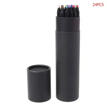 

24 Colors Wooden Drawing Charcoal Pencils Painting Crayon Sketching Pen Non-toxic Art Supplies #326