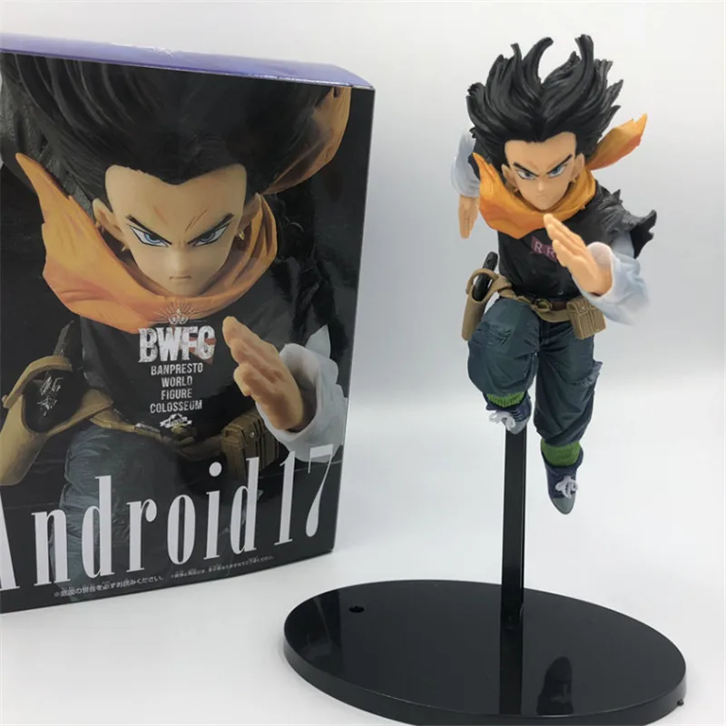 Dragon Ball Z Android 17 Android 18 Sprinting Ver. Фигурка DBZ Гоку истребитель лазурит ПВХ Коллекция Модель 17 см