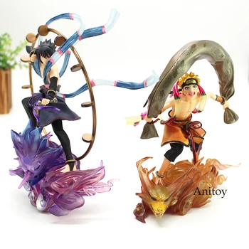 

Naruto Figure Shippuden Uzumaki Naruto Fujin / Uchiha Sasuke Raijin Action Figure Toy 16.5-18cm