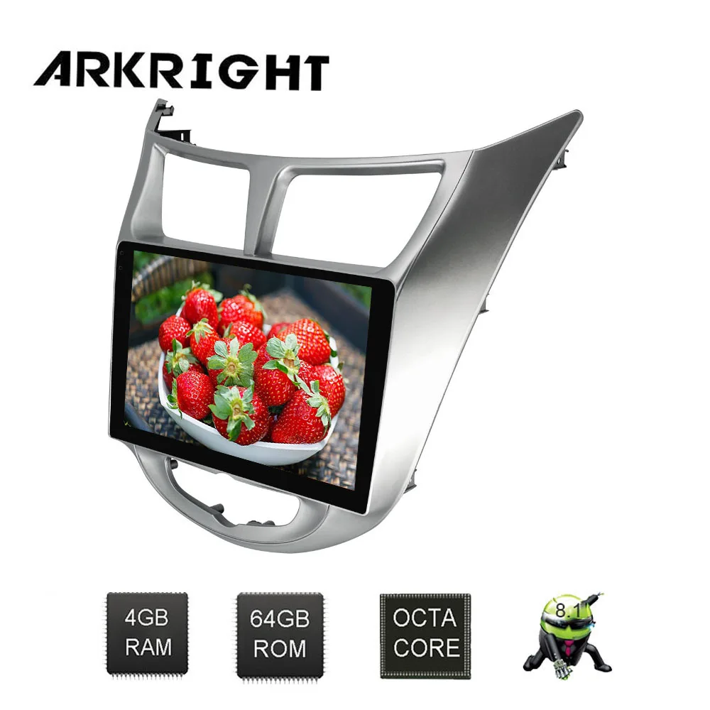 ARKRIGHT 9 ''2Din автомобильный Радио/центр mulitimedia gps Android системный блок для HYUNDAI Solaris Verna Accent 2010- 4 Гб+ 64 Гб радио