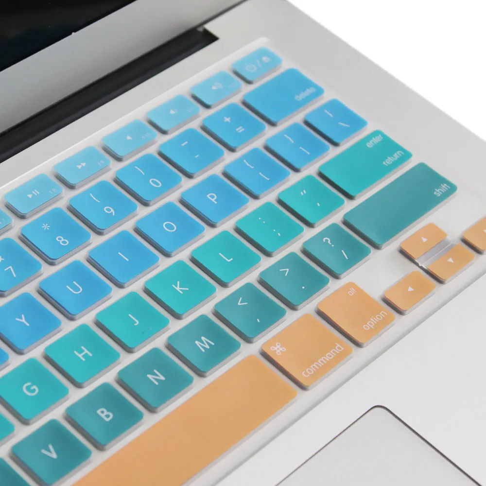 Американская версия градиентных цветов клавиатура чехол для macbook pro 13 ''15'' retina air 13 английский Радужный чехол клавиатура защита кожи