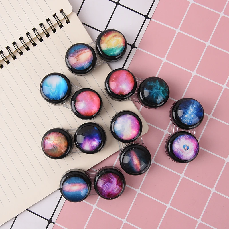 

Contact Lens Box Case Portable Travel Outer Space Plastic Eyes Nursing Container