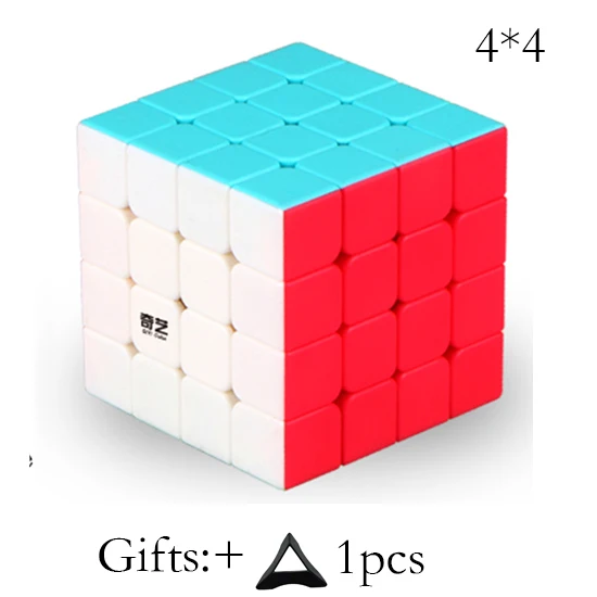 Qiyi, 2x2x2, 3x3x3, 4x4x4, 5x5x5, магический куб, без наклеек, головоломка, куб, скоростной куб, Обучающие Развивающие игрушки для детей - Цвет: 4x4x4