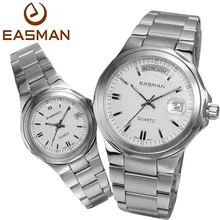 EASMAN a Pair Watches Couple Lovers Fashion Casual Calendar Waterproof Quartz WatchGift For Lovers Laides Mens Wristwatches