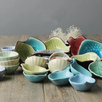 

Home Decorat Ceramics Biscuit Dish Dip Sauce Dish Kitchen Small Supplies Watch Dish Curve Small Ceramics Tableware