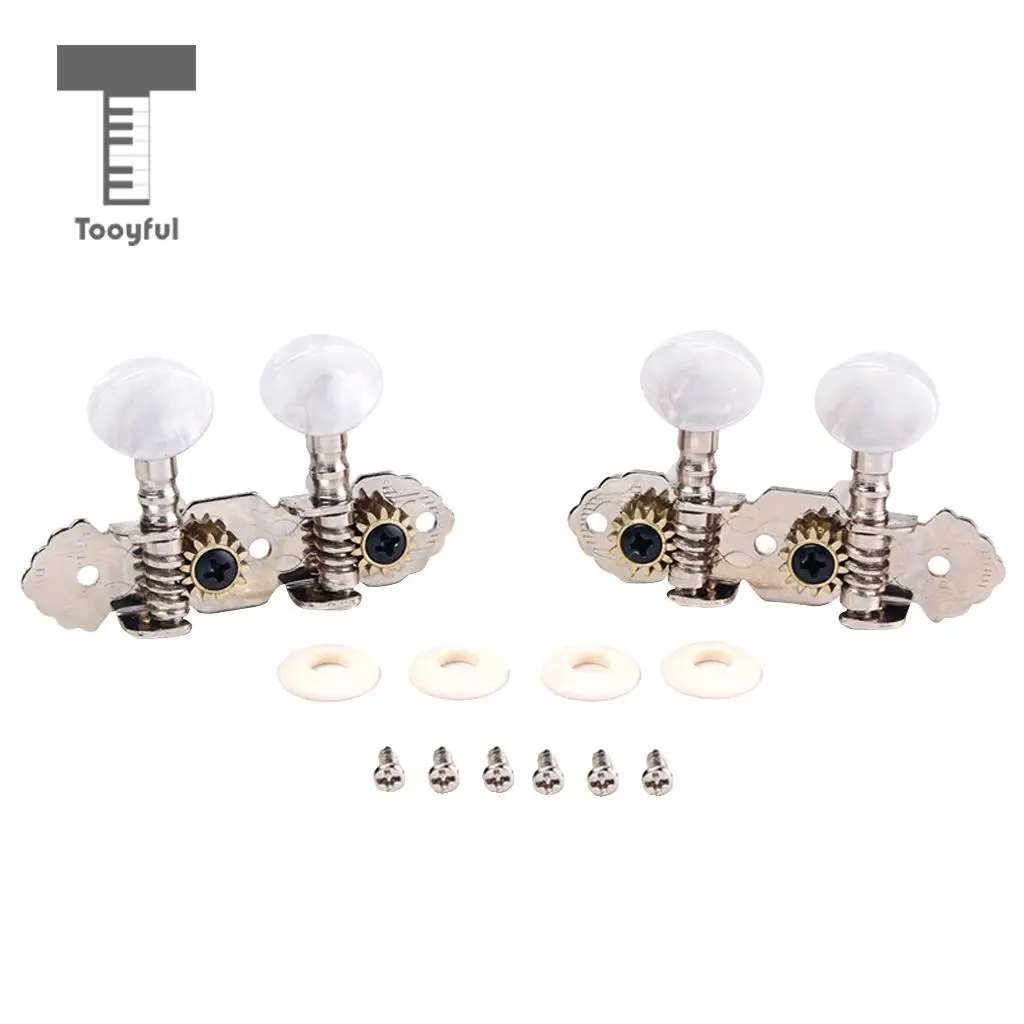 1R1L Guitar Tuning Pegs Key Machine Head Tuners for 4 String Cigar Box Ukulele Uke Mini Guitar