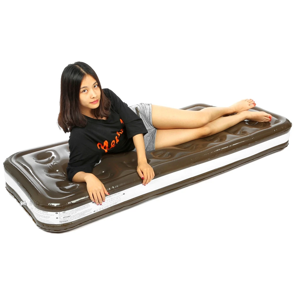 Gigantic Chocolate Cream Swimming Floating Row Pool Toy with Pump for Water Game Air Mattresses