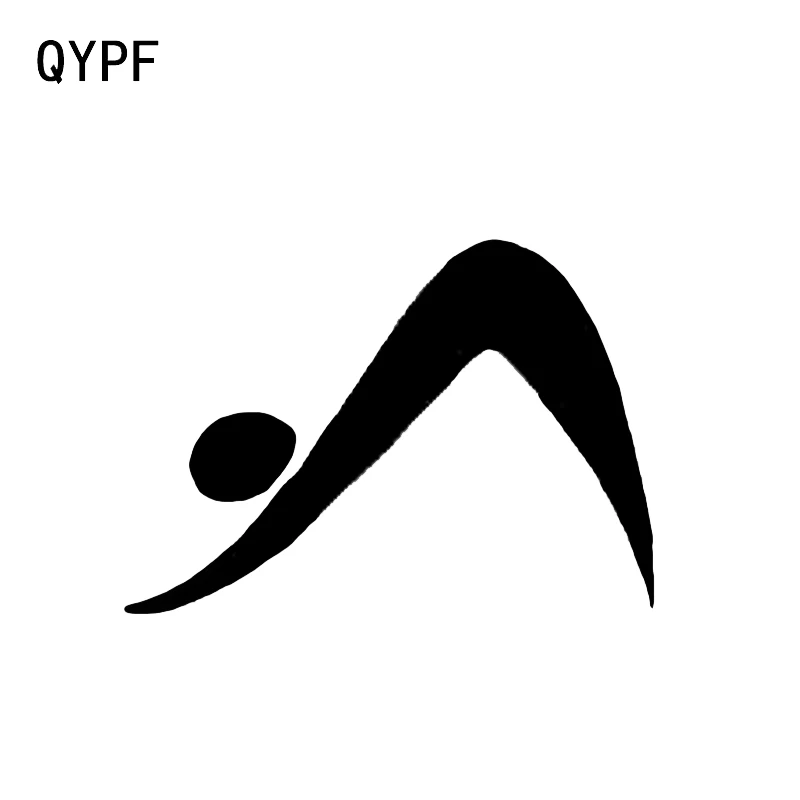 

QYPF 14.1*10 Interesting Sport Yoga Fitness Decor Vinyl Car Sticker Silhouette Accessories C16-1917