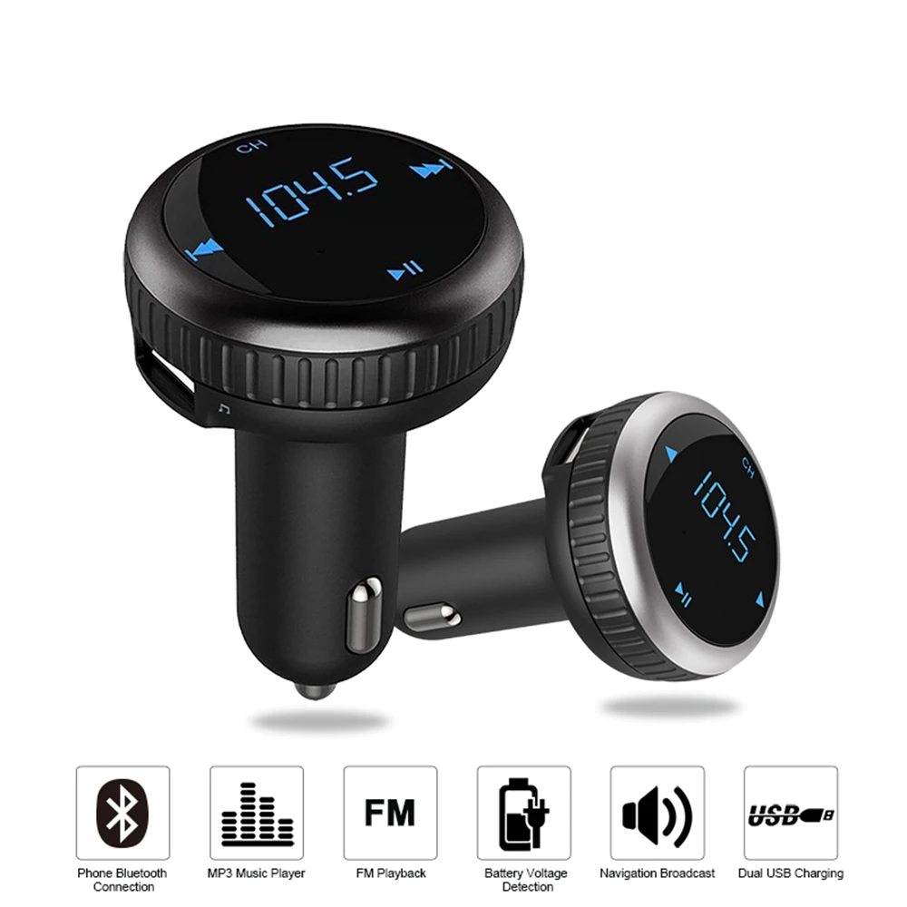 FM transmitter car smart locator car finder auto music player handfree 2.1a dual USB charger support card|Bluetooth Car Kit| - AliExpress