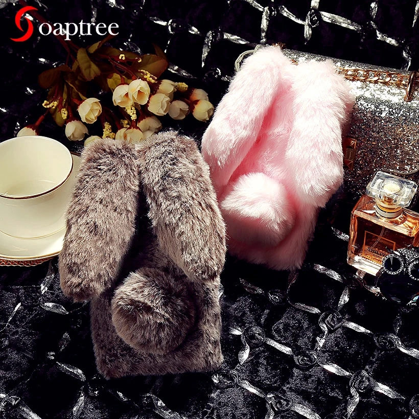 

Rabbit Fur Cases For Huawei Y6 Y5 Y3 Prime Pro Lite 2018 2017 Case For Huawei Y3II Y5II Y5 III Y6 II Compact Mini Furry Cover