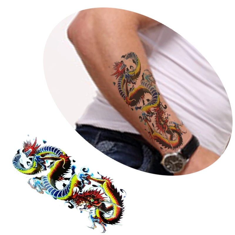 New Arrival Chinese Dragon Tattoos Waterproof Temporary Tattoo For Hand Arm Mens Art Fake Tattoo Stickers Chinese Dragon Tattoo Dragon Tattoowaterproof Temporary Tattoos Aliexpress