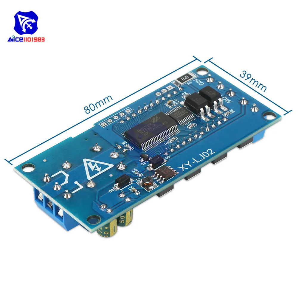 Реле задержки времени 5 в таймер цикла задержки-выключения 0.01s-9999 минут триггер реле задержки коммутации модуль с ЖК-дисплеем с Micro USB