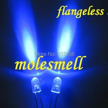 100 шт. 5 мм синий 7000MCD круглый без бортов водный яркий светодиодный Светодиодный s резисторы