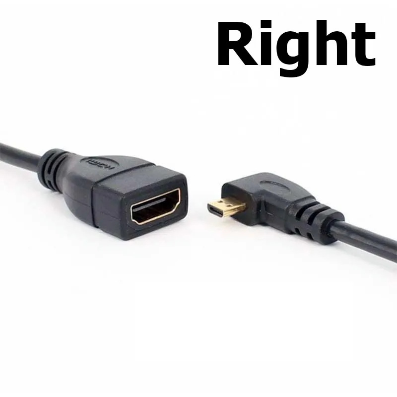 Позолоченный встраиваемый HDMI гнездо до 90 градусов угловой микро штекер Адаптер