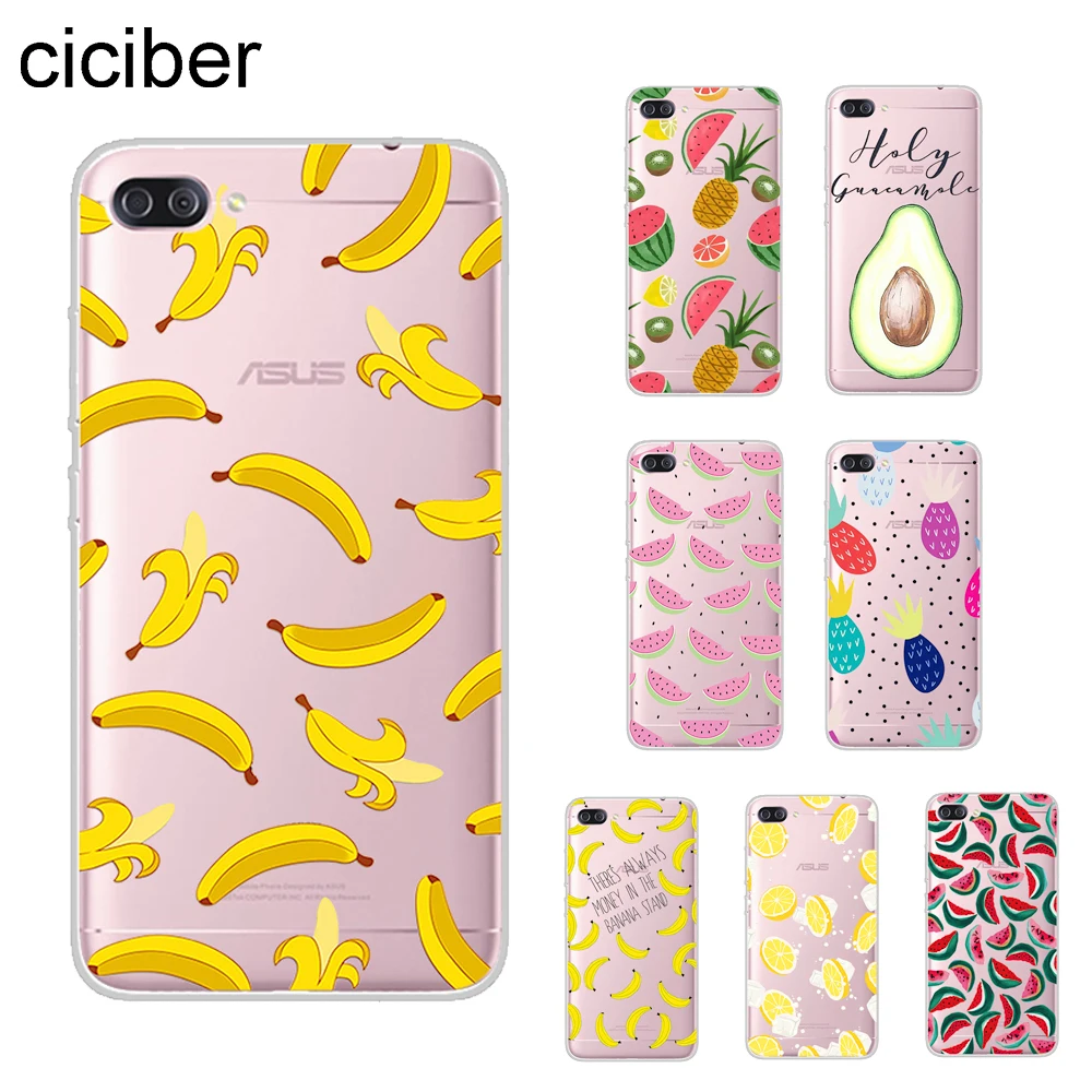 

ciciber Fruit Banana Lemon Cover For ASUS Zenfone 3 Max ZC520TL For ZenFone Live 3 GO ZB501KL ZB500KL Phone Cases Soft TPU Coque