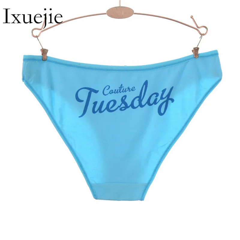 7pcs/lot Women Cotton Week Underwear Low Waist Briefs Fashion Briefs Ladies Panties