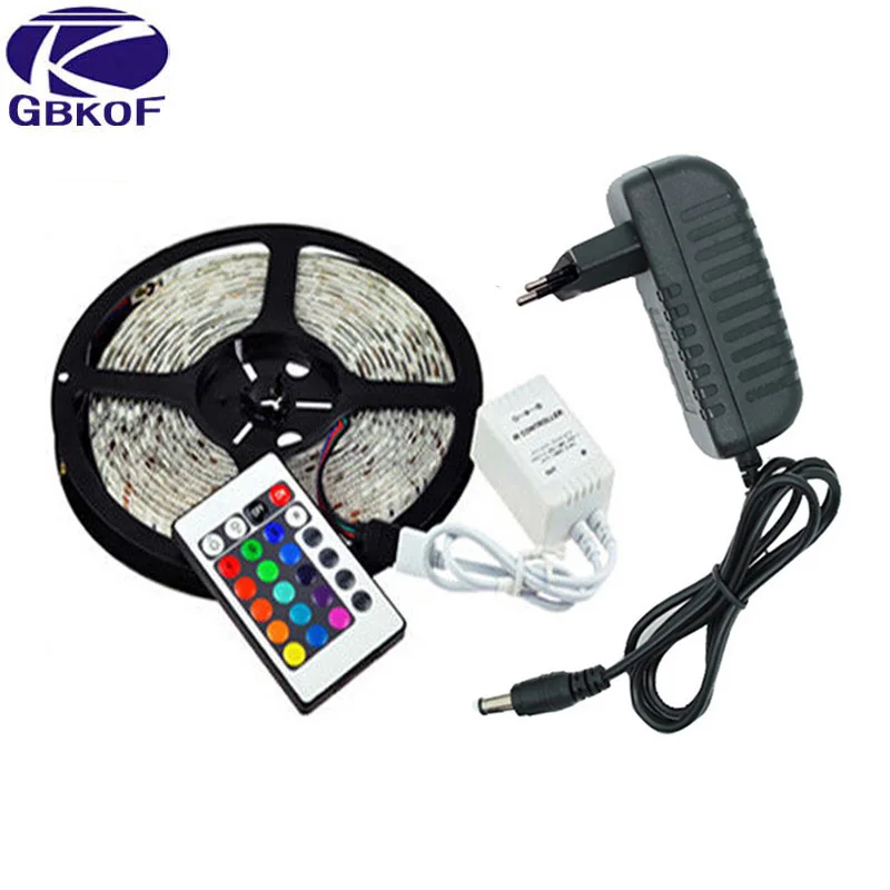 Waterproof 5M RGB 5050 SMD 300 LED Strip Light 2A Power Wireless Controller