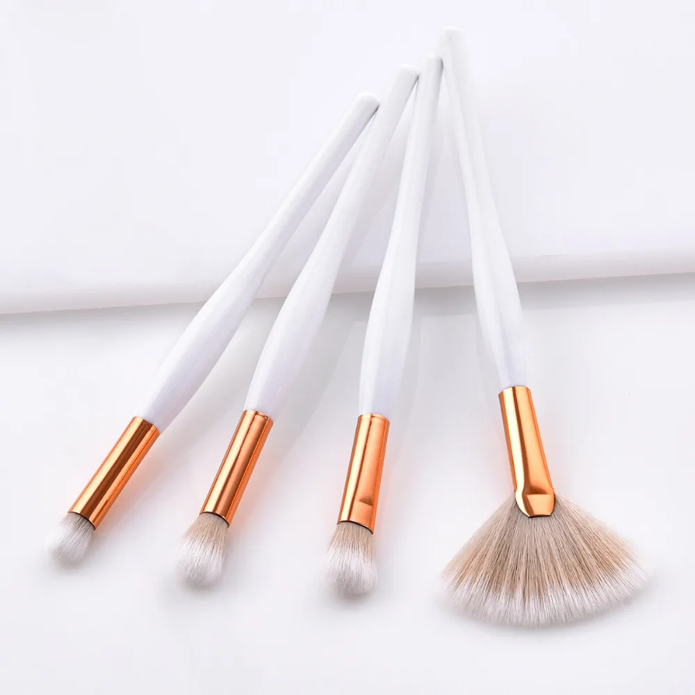 

VVHUDA Eye Makeup Brushes Set Eyeshadow 4Pc Cosmetic Professionl Soft Smoky Shadow Beauty Smudge Premiuim Natural Tool Kit