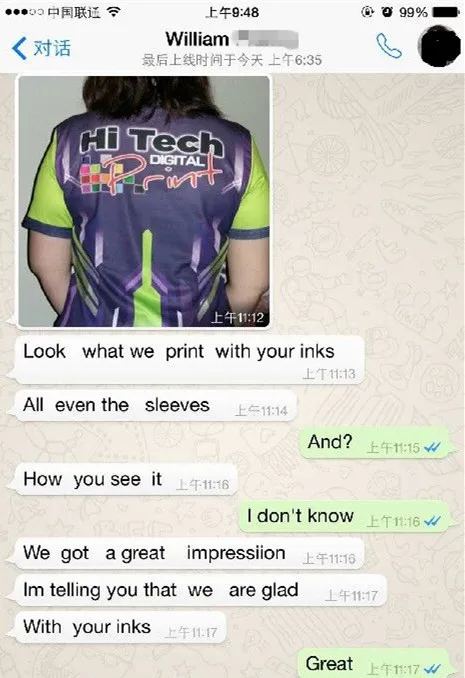 sublimation ink feedback