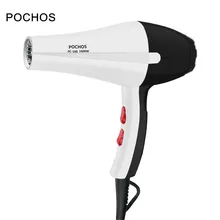 POCHOS, новинка, бесшумный Модный профессиональный домашний фен для волос, инструменты для укладки, Парикмахерская, фен для волос, 1600 Вт, горячая холодная температура, ЕС, Великобритания, Австралия