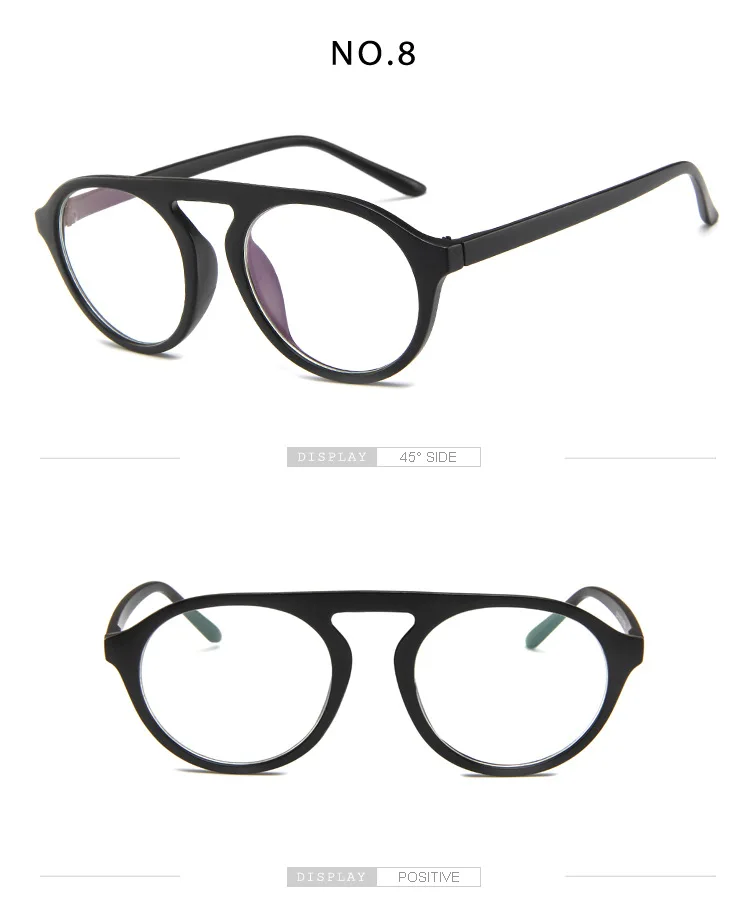 В стиле ретро; в стиле «панк» с круглым, очки с оправой для женщин и мужчин, поддельные оправы для очков Прозрачные Линзы для очков с защитой от радиации UV400 изумленный взгляд