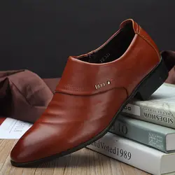 2019 г., большие размеры, модные мужские туфли из мягкой кожи туфли на плоской подошве свадебные туфли в деловом стиле туфли с острым носком