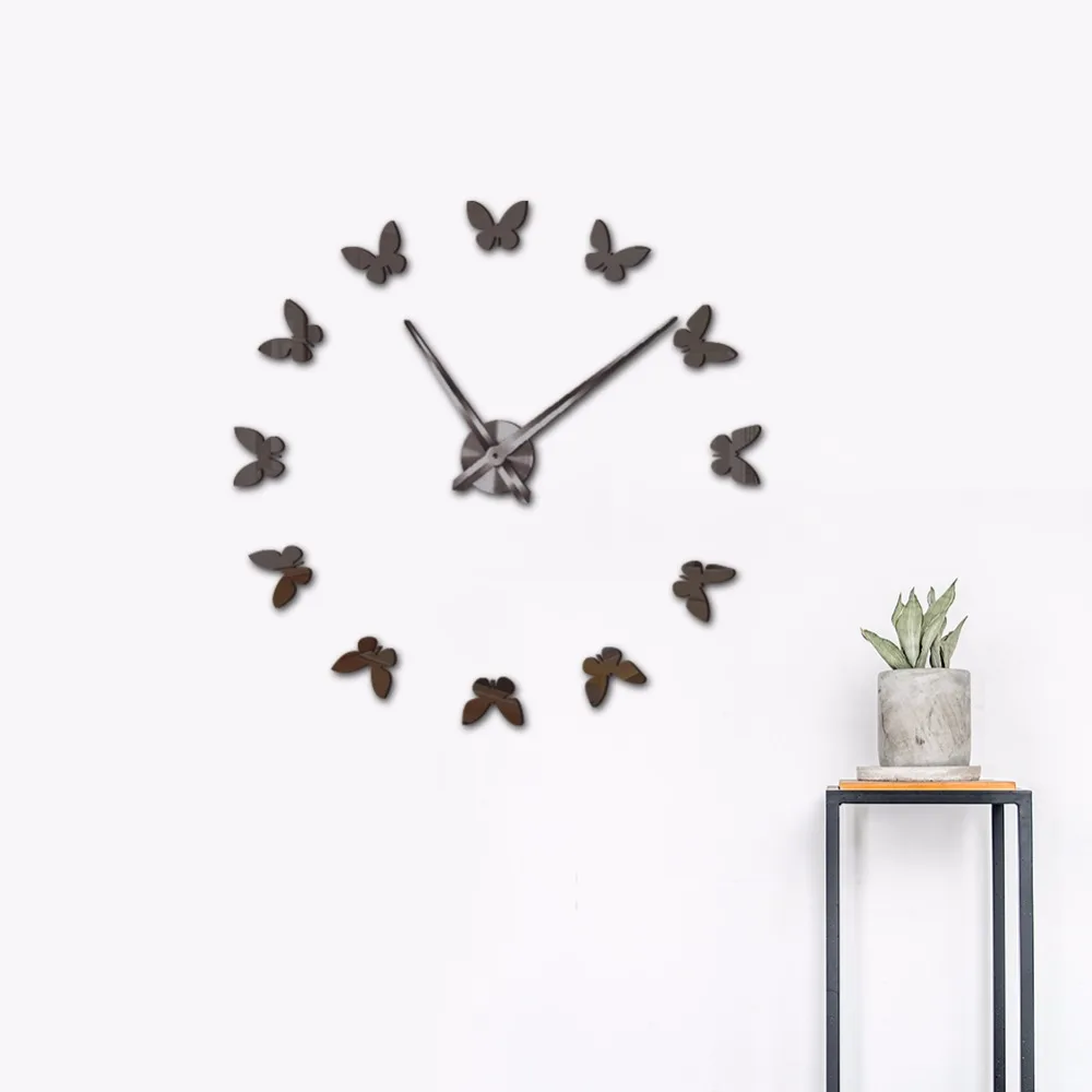 New Wall Stickers Home Decor Poster Diy Europe Acrylic Large New Wall Stickers Home Decor Poster Diy Europe Acrylic Large Mirror Life Clock Horse Erfly Decorative In Clocks From Garden On