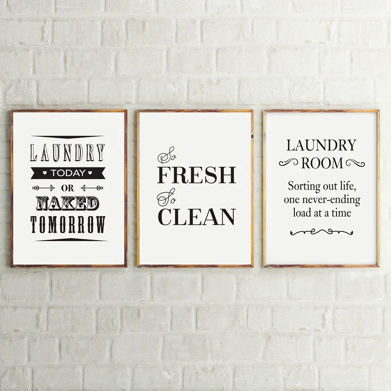 Laundry Today or Naked Tomorrow Laundry Canvas Wall Art