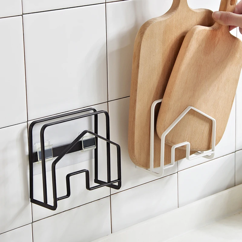 

Punch-free cutting board rack home multi-grid wall hanging cutting board rack pot lid shelf thickening board rack