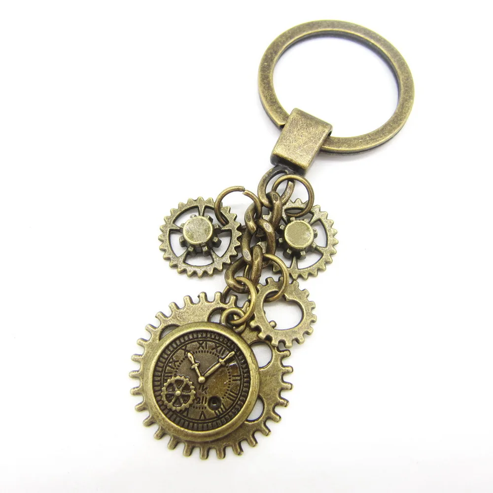 Fashion Zinc Alloy Keychain For Men, Vintage Steam Punk Keychain