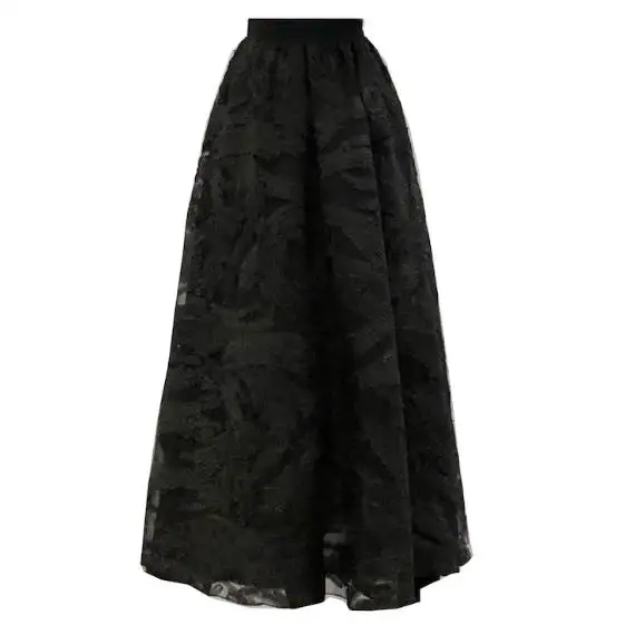 

spring vintage umbrella skirts womens Elastic High Waist slim waist mesh fashion a-line skirt women