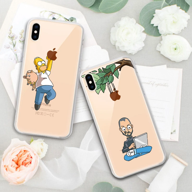 Парный Прозрачный чехол для телефона для iphone X XS Max XR Tom Jerry, чехол для iphone 8 7 6 6S Plus, мягкий силиконовый прозрачный чехол