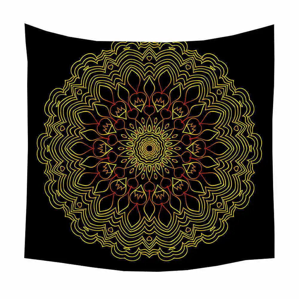 Boniu индийская МАНДАЛА ГОБЕЛЕН настенный подвесной, в технике макраме настенный гобелен из ткани психоделический Гобелен Мандала Настенный Ковер домашний декор - Цвет: TA046-12