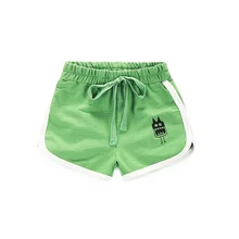 Новые летние шорты для мальчиков и девочек, хлопковые спортивные модные пляжные штаны с принтом для малышей, детская одежда, разноцветная детская одежда