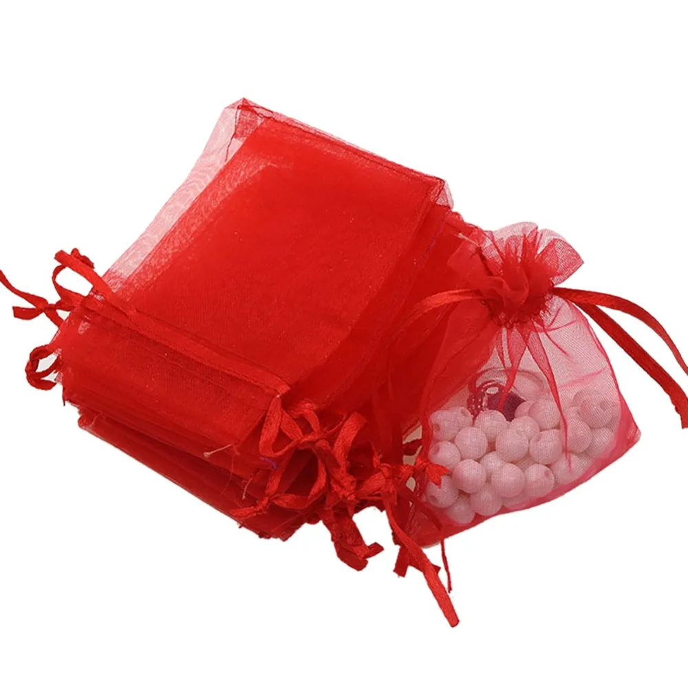 

1 Lot/100pcs Organza Bags 7x9 cm Wedding Party Pouches Jewelry Packaging Bags Nice Gift Bag Gift Package New