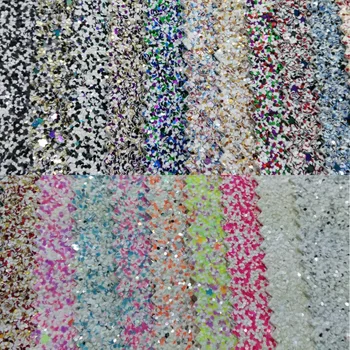 

90x134cm Synthetic Leather Faux Leather Fabric Glitter Leather Big Glitter Multi-colors Glitter Leather for Sewing BOW DIY P105