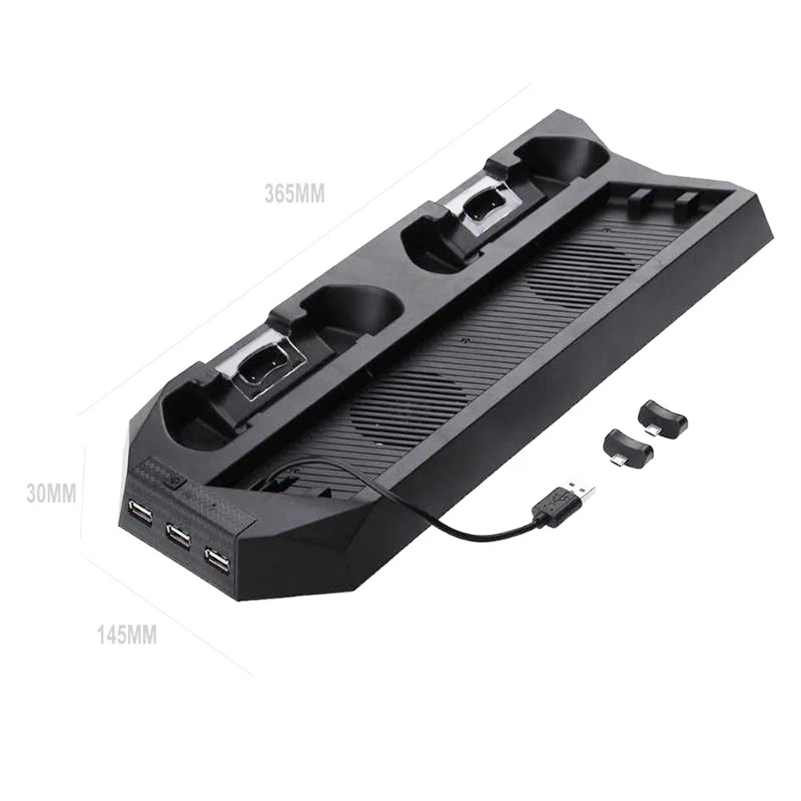  Vertical Stand with Cooling Fan Charging Stand USB HUB Charger Game Console Stand Holderfor PS4 Pro