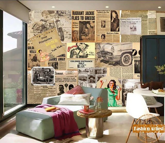 Kustom Vintage Eropa Clipart Majalah Koran Lama Kali Wallpaper Mural Kustom Vintage Eropa Clipart Majalah Koran Lama Kali Wallpaper Mural Tv Sofa R Tidur Ruang Tamu