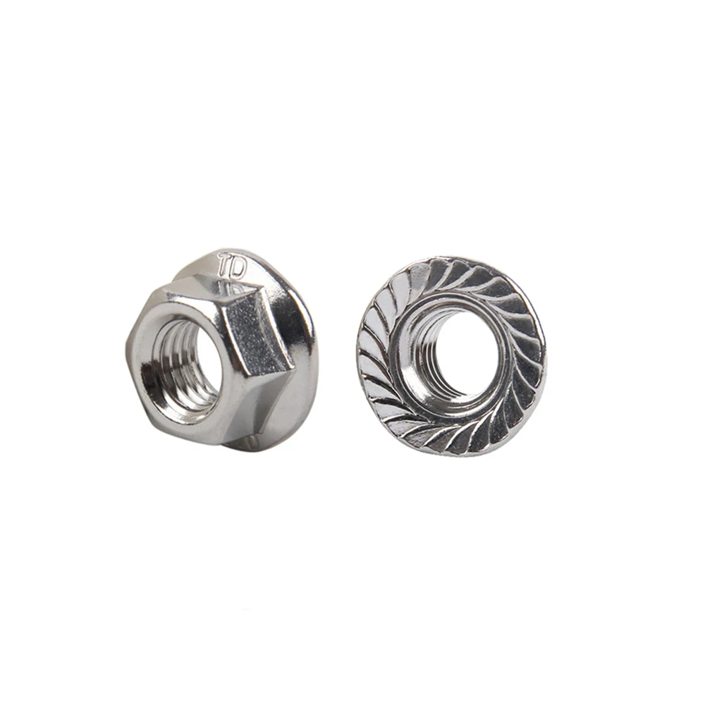 

Flange Nuts 304 Stainless Steel Hex Nut Metal thread M3/M4/M5/M6/M8/M10/M12