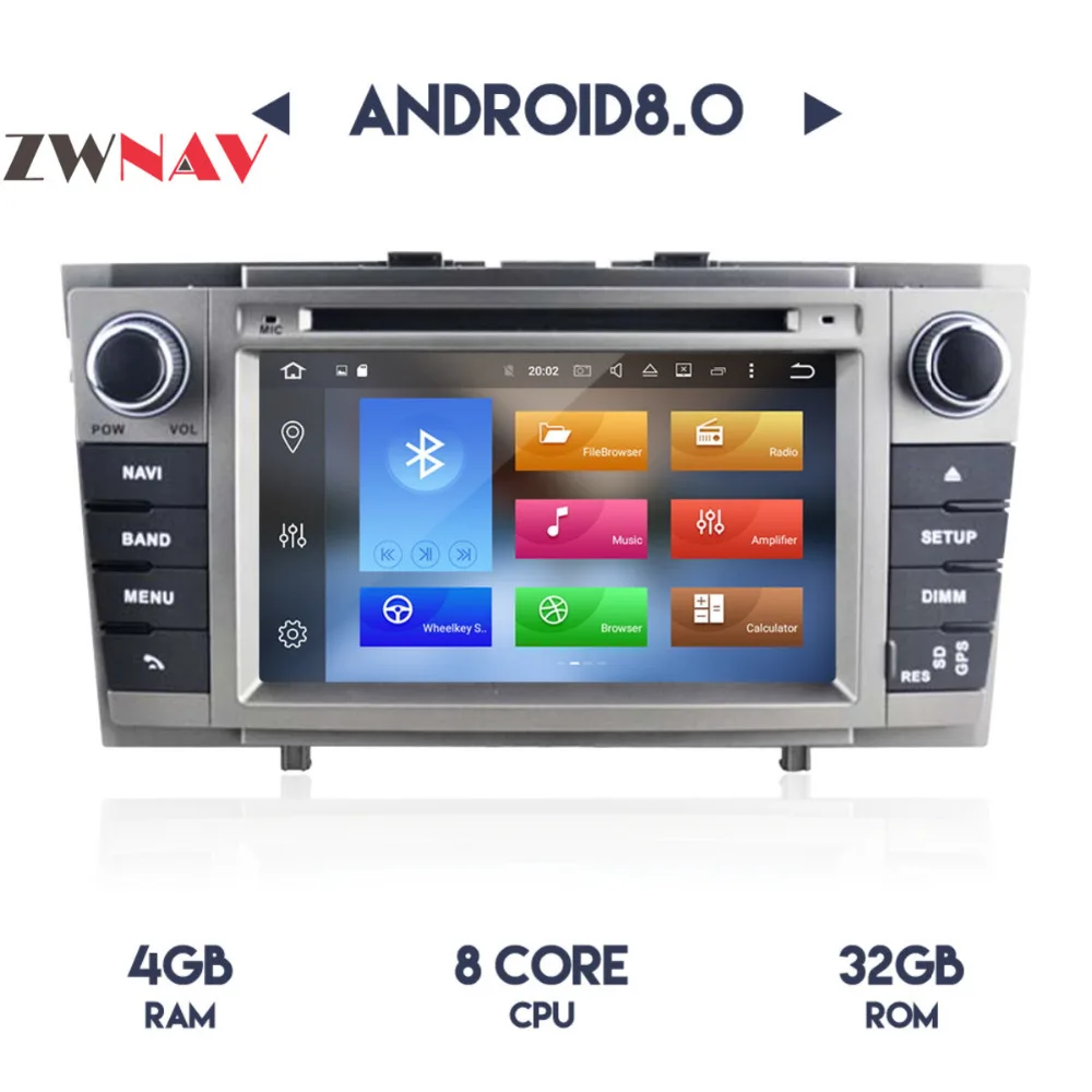 Автомобильный dvd плеер 7 дюймов Android 8 0 автостерео для Toyota Avensis T27 2009 2010 2011 2012 2013 2014