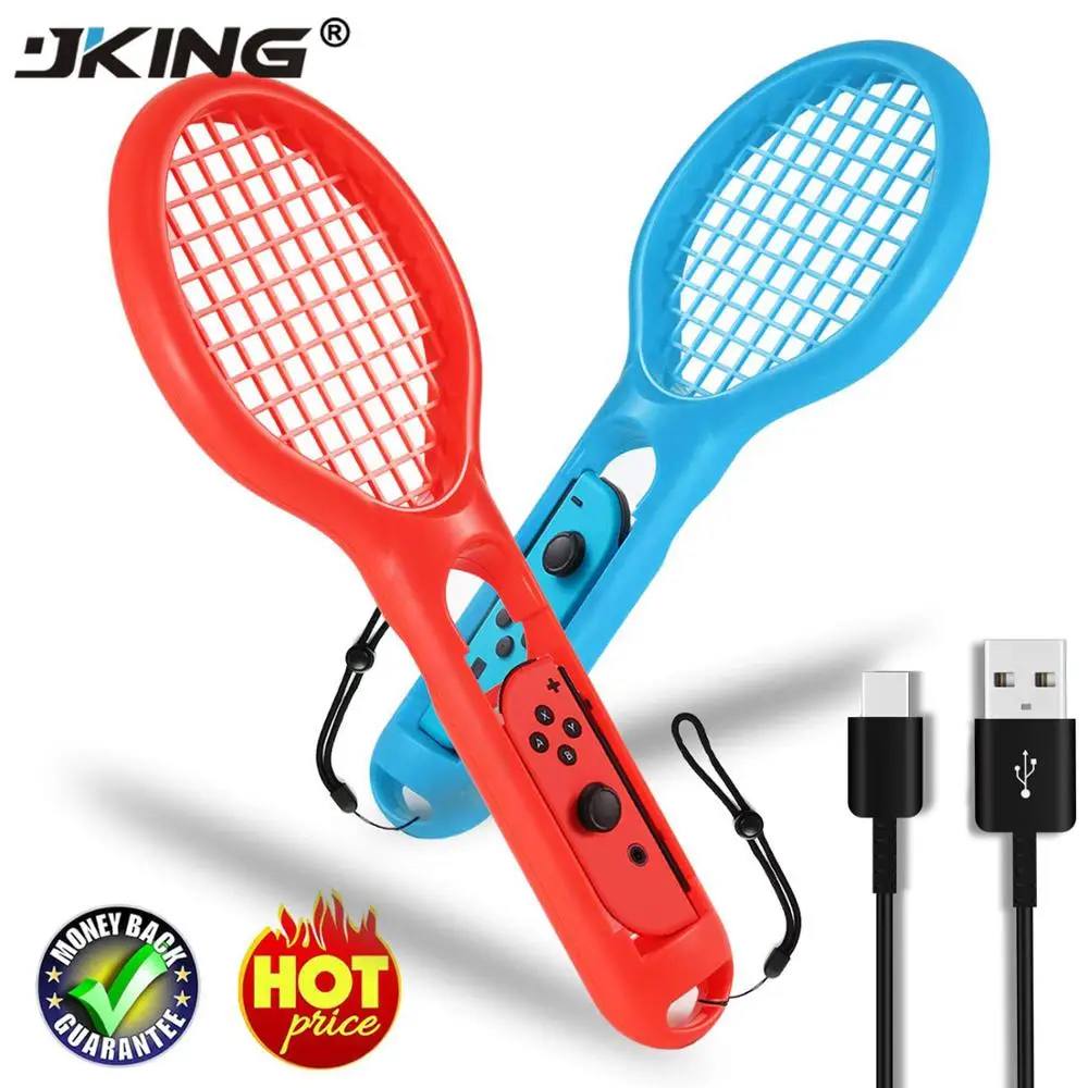 For Nintend Switch Joy-con ABS Tennis Racket Handle Holder for Nintendo NS ACES Game Player with 2 Analog Caps | Электроника