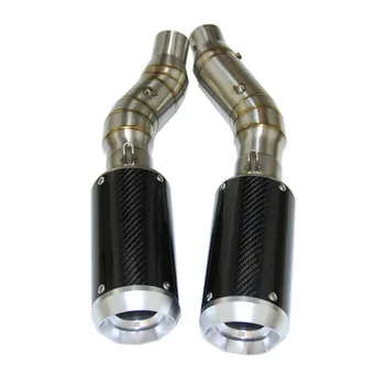 

Yolinson Motorcycle Modified carborn fiber AR austin Motor exhaust pipe for Z1000 with stainless middle pipe bend