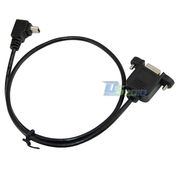 High Quality50cm USB 2.0 B Female to Mini 5pin Male Down Angled Panel Mount OTG Host Cable | Обустройство дома