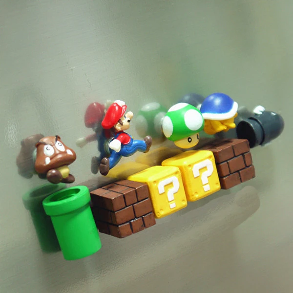 10pcs Super Mario Bros Magnets Figure toys Mario Bullet Mushroom Tortoise creative magnetic stickers refrigerator Action Figure 10pcs Super Mario Bros Magnets Figure toys Mario Bullet Mushroom Tortoise creative magnetic stickers refrigerator Action Figure