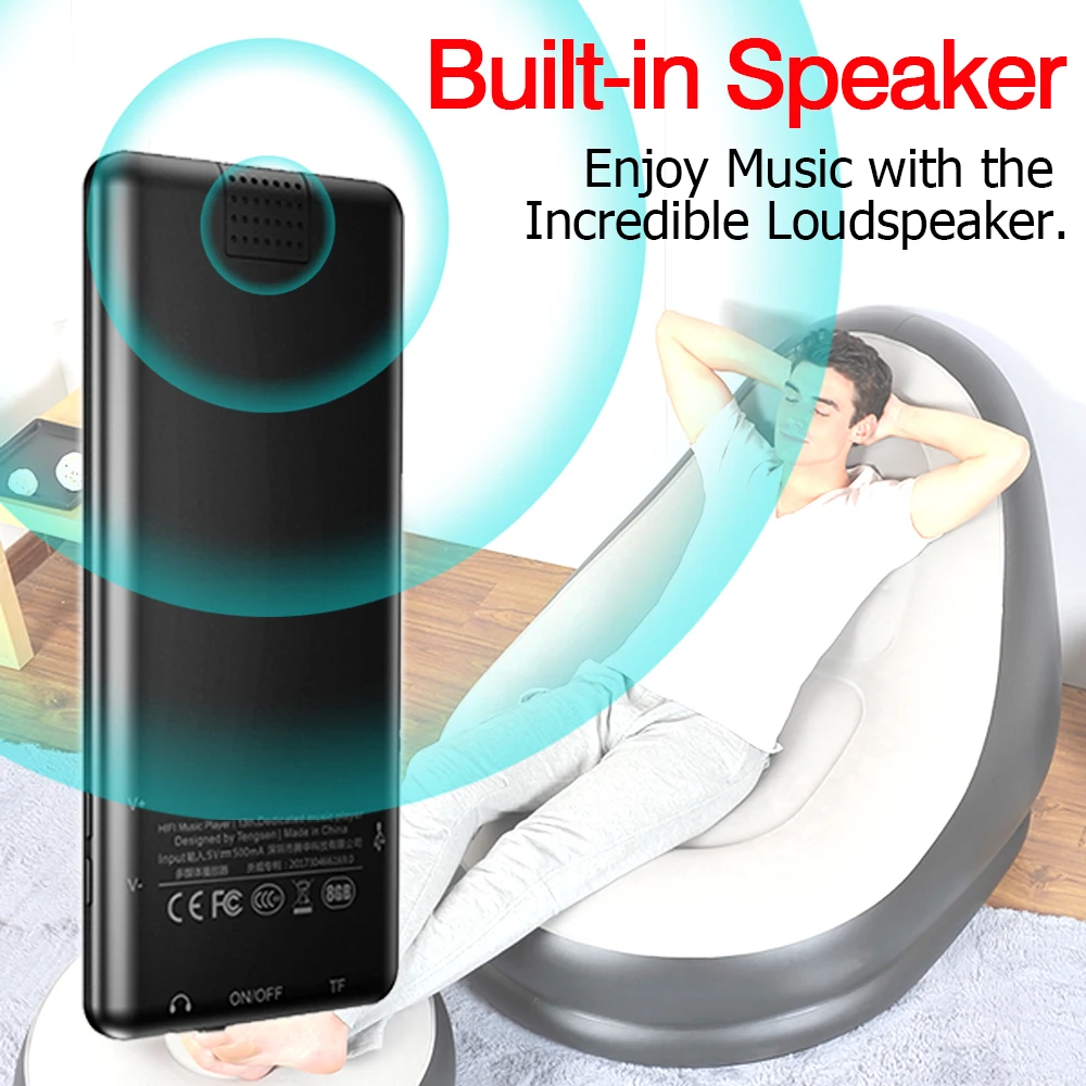 REDANT MP3-плеер с Bluetooth 2,4 дюймов экран сенсорные клавиши HiFi спорт MP3 музыкальный плеер fm радио мини MP3 тонкий портативный walkman