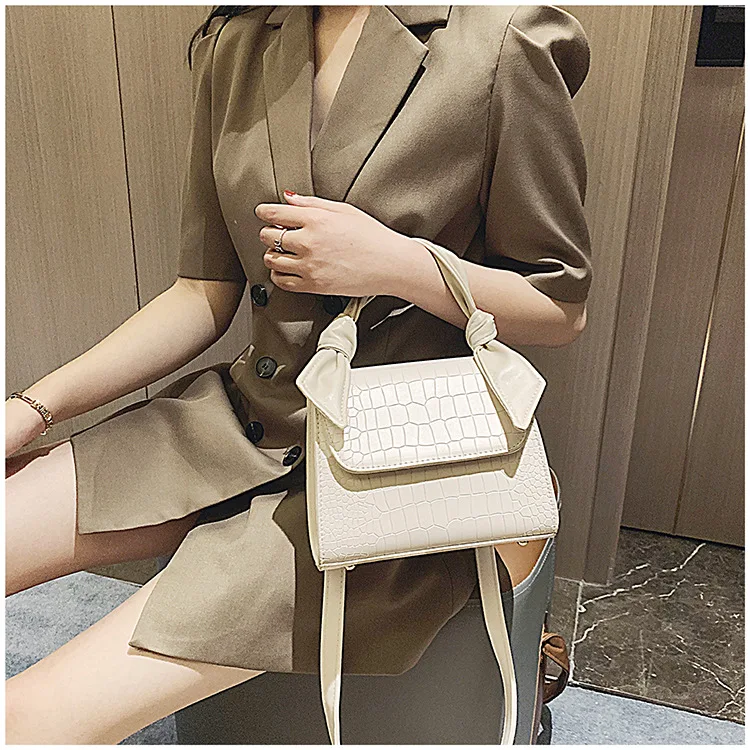 Новая модная сумка с каменным узором аллигатора Маленькая женская сумка квадратная сумка высокого качества дизайнерская сумка